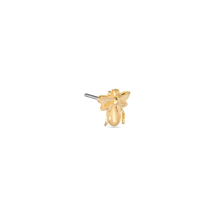 Stone and Strand 14K Yellow Gold Queen Bee Push Pin Flat Back Side Image