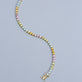 Stone and Strand 10K Yellow Gold Rainbow Bright Tennis Gemstone Bracelet Editorial Image