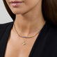 Image of 10K Yellow Gold Rainbow Bright Tennis Necklace with Stone and Strand Necklaces