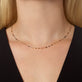 Image of 10K Gold Rainbow Chain Choker on Models Neck