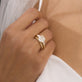 Image of 14K Yellow Gold Rapunzel Band with Stone and Strand Rings