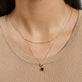 Image of 10K Yellow Gold Red Studio Garnet Charm Necklace with Stone and Strand Necklace