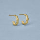 Stone and Strand 14K Yellow Gold Resort Gold Bamboo Hoops Editorial Image