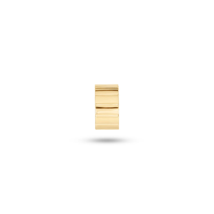 Stone and Strand 14K Yellow Gold Ridged Rondelle Charm Front Image