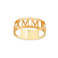 Stone and Strand 10K Yellow Gold Roman Numeral Ring Rear Image