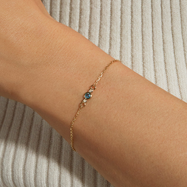 Rose Cut Sapphire Diamond Bracelet