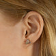 Rose Cut Sapphire Trio Stud