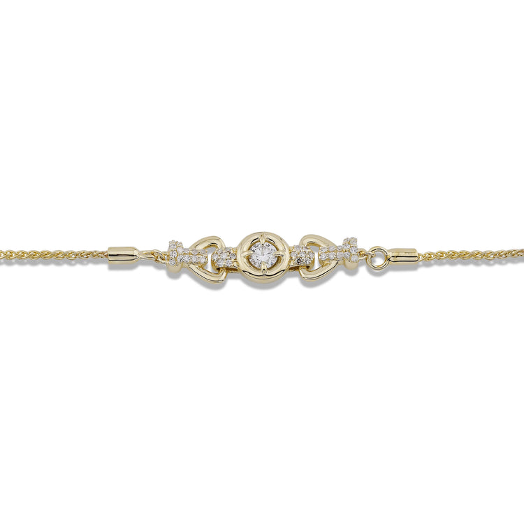 Stone and Strand 14K Yellow Gold Rossellini Bracelet Close Up Image