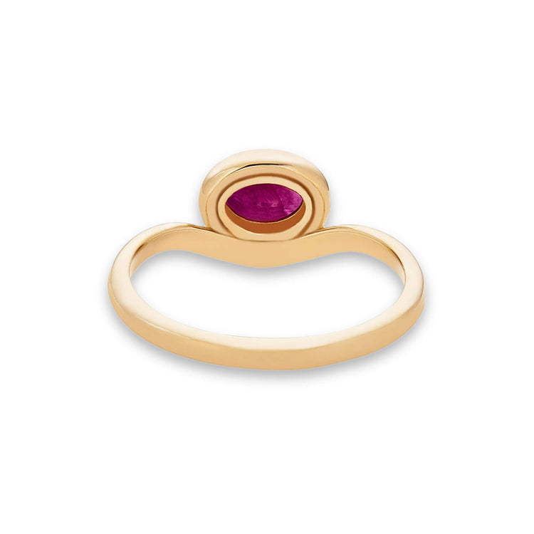 Stone and Strand 10K Yellow Gold Ruby Bonbon Merge Ring Rear Image