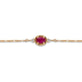 Stone and Strand 10K Yellow Gold Ruby Diamond Bonbon Bracelet Close Up Image