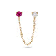 Ruby Diamond Double Up Chain Earring