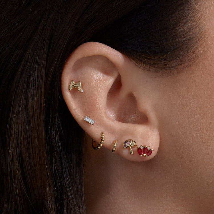 Ruby Diamond Tiara Stud