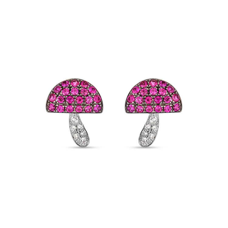 Ruby Shroomy Pave Studs