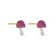 Ruby Shroomy Pave Studs