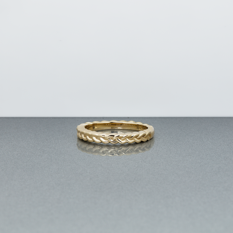 Stone and Strand 14K Yellow Gold Rapunzel Band Editorial Image