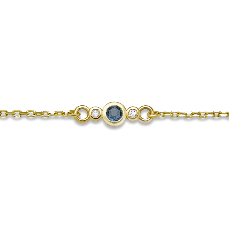 Rose Cut Sapphire Diamond Bracelet