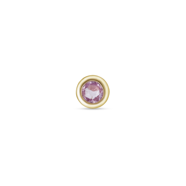 Rose Cut Sapphire Push Pin Flat Back