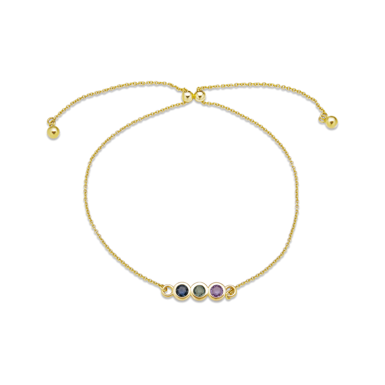 Rose Cut Trio Sapphire Bracelet