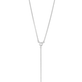 Stone and Strand 14K White Gold Tiny Diamond Lariat Necklace Close Up Image