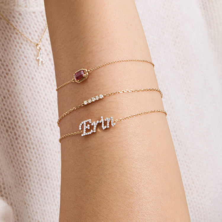 Say My Name Diamond Bracelet – STONE AND STRAND