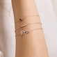 Image of 14K Yellow Gold Say My Name Diamond Bracelet with Stone and Strand Bracelets