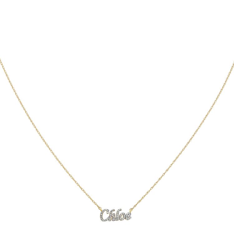 Stone and Strand 14K Yellow Gold Say My Name Diamond Necklace Image