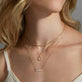 Image of 14K Yellow Gold Say My Name Diamond Necklace with Stone and Strand Necklaces