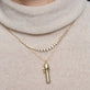 Image of 14K Yellow Gold Scroll Necklace with Stone and Strand Necklaces