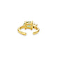 Stone and Strand 10K Yellow Gold Seagrass At Twilight Diamond and Peridot Ear Cuff Rear Image