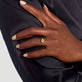 Image of 10K Yellow Gold Seagrass At Twilight Diamond Ring with Peridot on Models Hand