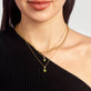 Image of 10K Yellow Gold Seagrass Peridot Necklace with Stone and Strand Necklaces