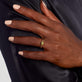 Image of 10K Yellow Gold Seagrass Peridot Ring on Models Hand