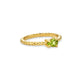 Stone and Strand 10K Yellow Gold Seagrass Peridot Ring Side Image