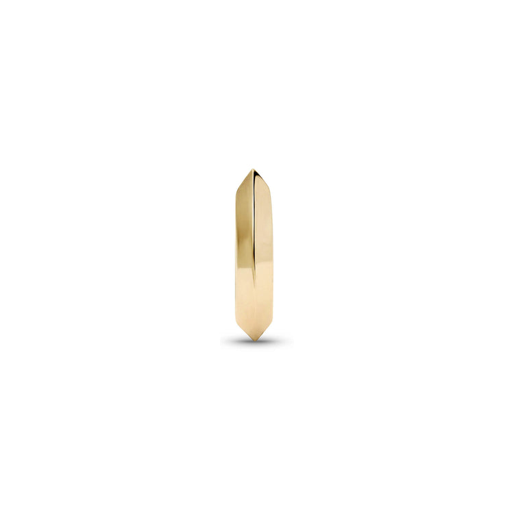 Stone and Strand 14K Yellow Gold Gold Knife Edge Single Huggie Front Image