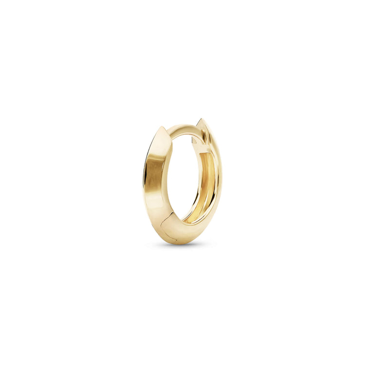 Stone and Strand 14K Yellow Gold Second Hole Gold Knife Edge Single Huggie Rear Image