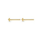 Stone and Strand 14K Yellow Gold Second Hole Gold Snake Studs Side Image