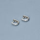 Stone and Strand Sterling Silver Second Hole LAB-Created Silver Knife Edge Single Hoop Editorial Image