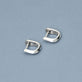 Stone and Strand Sterling Silver Second Hole Knife Edge Single Hoop Editorial Image