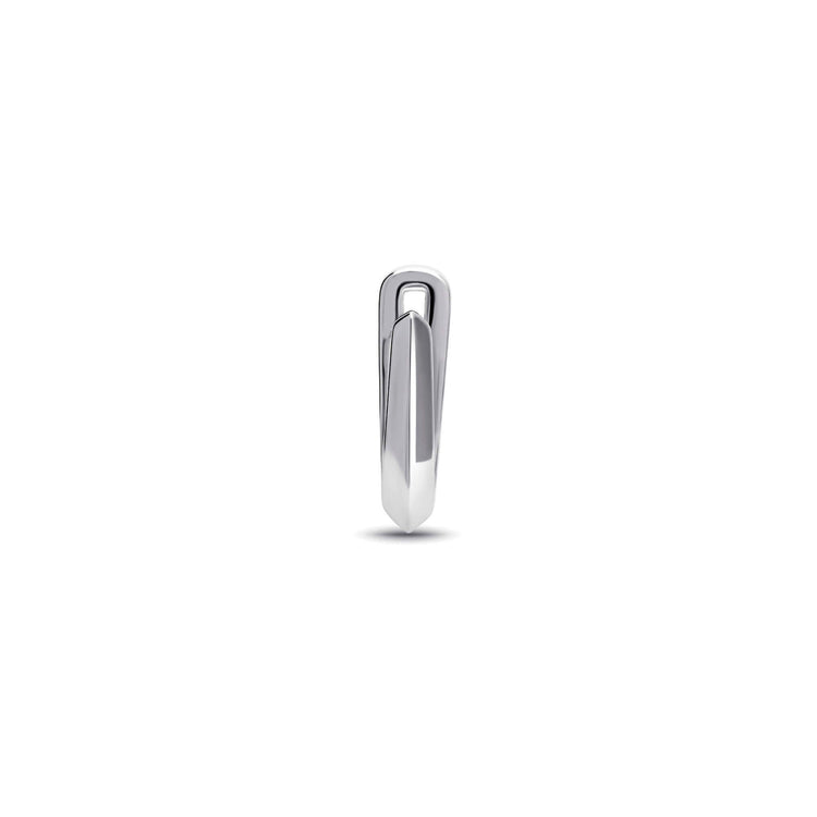 Stone and Strand Sterling Silver Second Hole Knife Edge Single Hoop Front Image