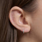 Image of Sterling Silver Second Hole Knife Edge Single Hoop on Models Ear