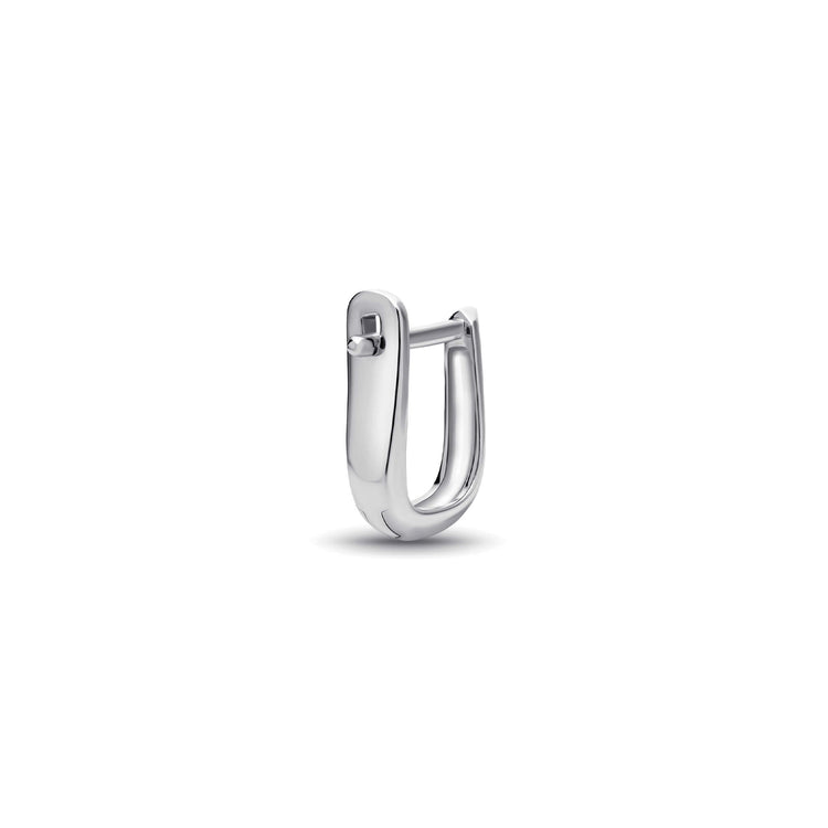 Stone and Strand Sterling Silver Second Hole Knife Edge Single Hoop Rear Image