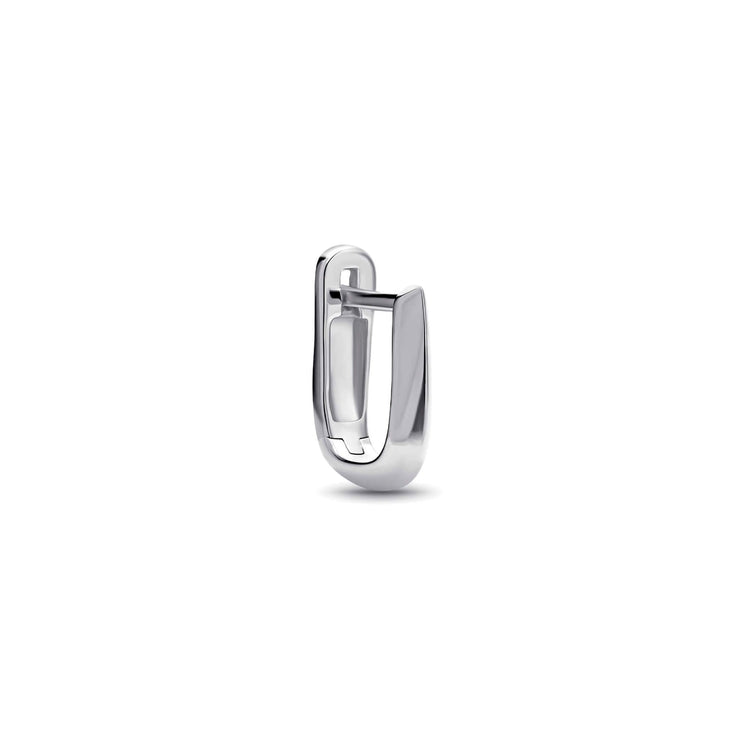 Stone and Strand Sterling Silver Second Hole Knife Edge Single Hoop Side Image