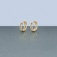 Stone and Strand 10K Yellow Gold Second Hole Velvet Rope Pave Huggies Editorial Image