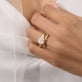 Image of 14K Yellow Gold Secret Garden Band with Stone and Strand Rings