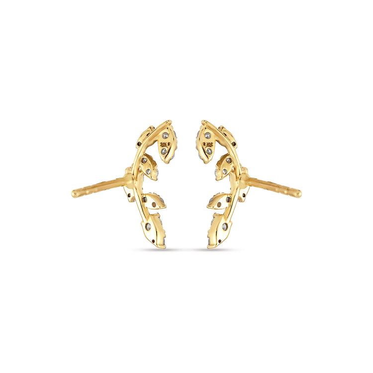 Stone and Strand 10K Yellow Gold Secret Garden Trellis Studs Rear Image