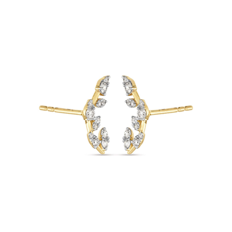 Stone and Strand 10K Yellow Gold Secret Garden Trellis Studs Side Image