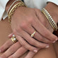 Image of 14K Yellow Gold Serpentine Bracelet with Stone and Strand Bracelets