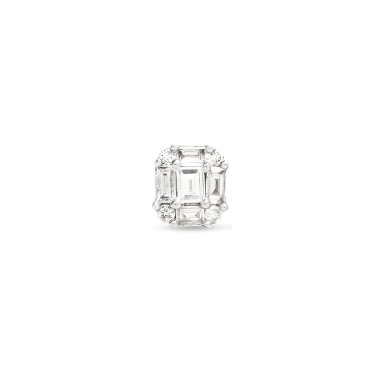 Stone and Strand 10K Yellow Gold Small Shield Of Strength Stud Earrings Front Single Image