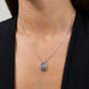 Image of Sterling Silver Beekman Heart Locket Necklace on Models Neck