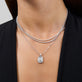 Image of Sterling Silver Beekman Heart Locket Necklace with Stone and Strand Necklaces